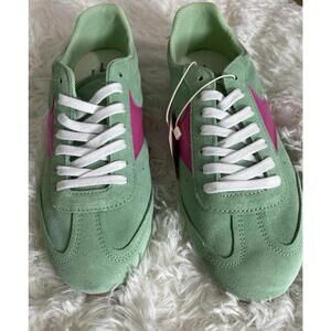 New Women’s Size 9 Mila Paoli Italy Genuine Leather Upper Sneaker Mint Green